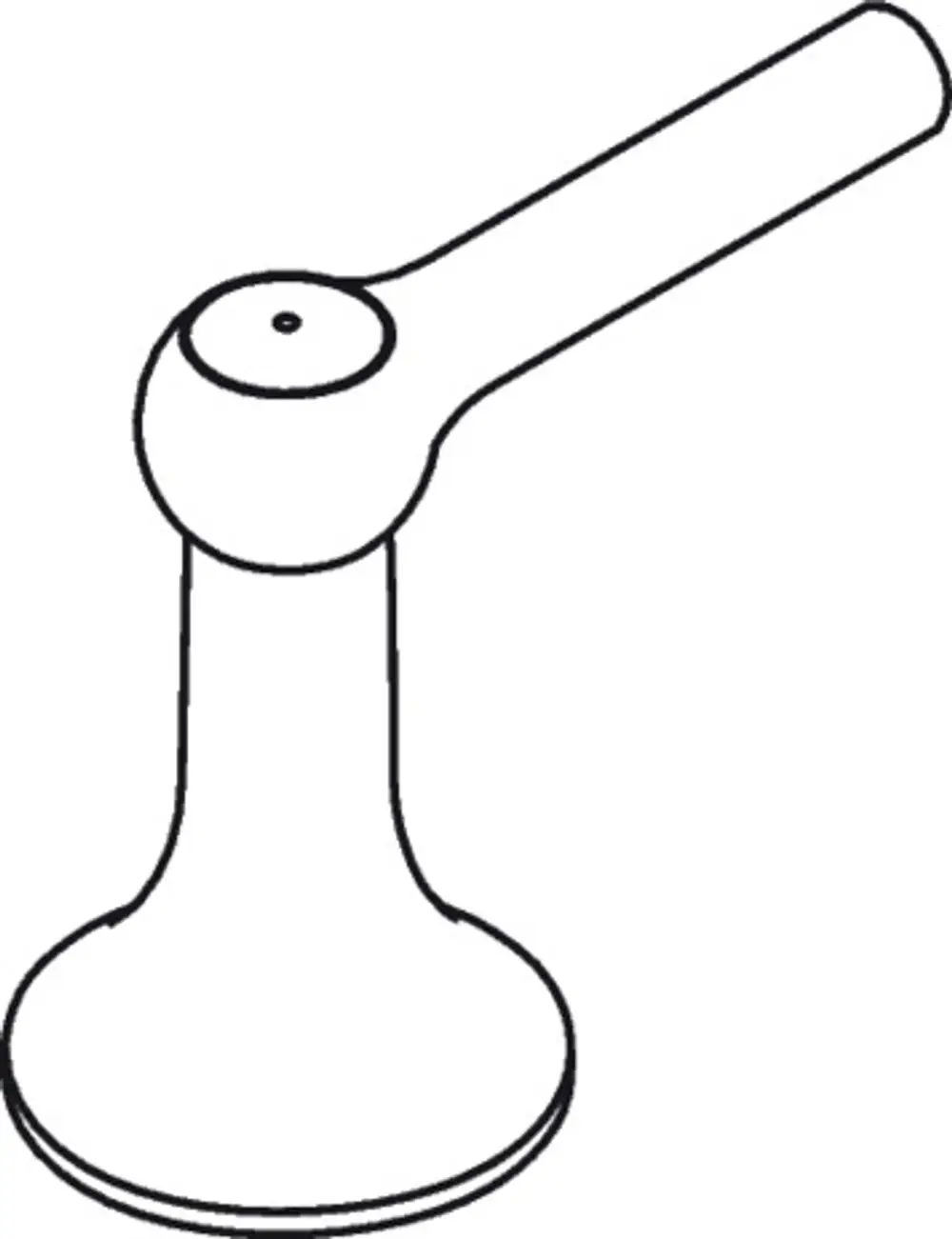 Axor Griff für Kaltwasserseite, aus chromfarbenem Material, mit runder Halterung und langem Auslauf. Simplistisches Design für sanitäre Anwendungen.